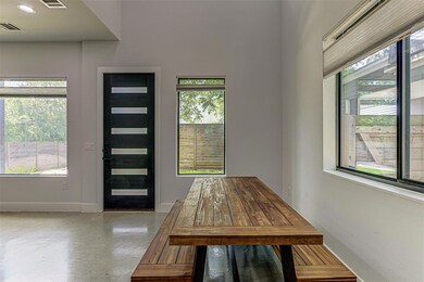 Unfurnished dining area with concrete flooring, p