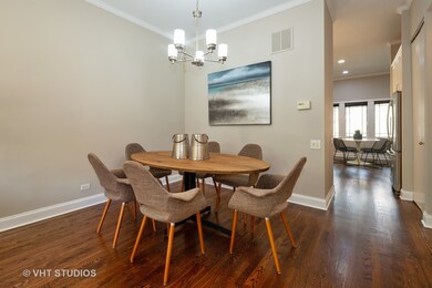 This dining space is big enough to seat 8 people a