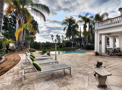 Stone covered patio is a great place to take in th