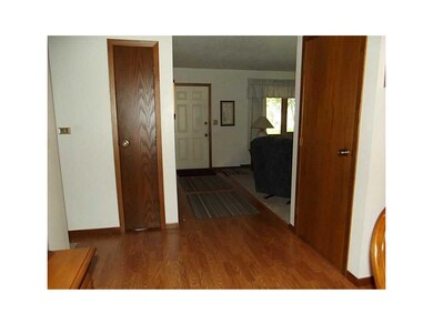 Foyer. Wood floors for easy cleaning
