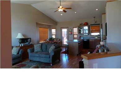 Open floor plan with vaulted ceiling!
