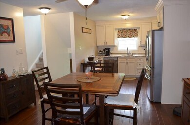 The wall was removed between the dining room and k