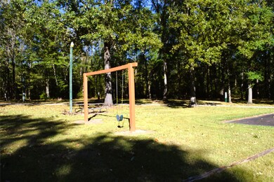 Lovely trees surround the swing area
