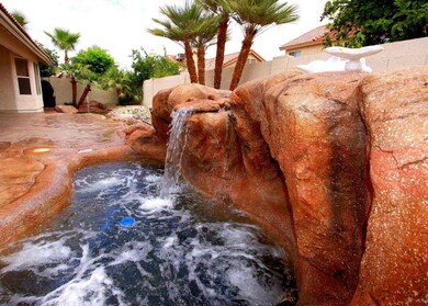 Waterfall Cascading into Spa