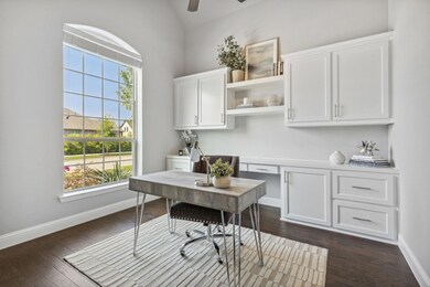 gorgeous front facing office with built ins
