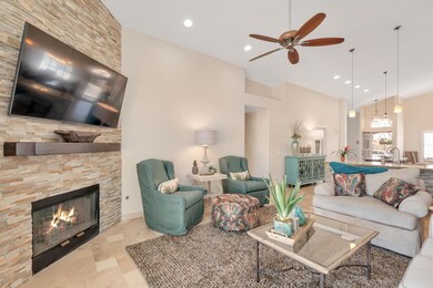 Stack-stone Fireplace