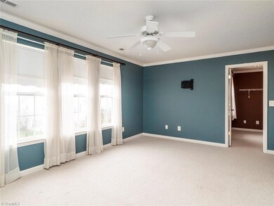 Huge master with 2 large closets  and large master bath.