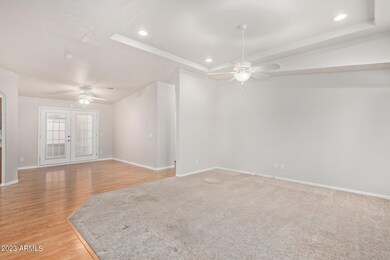 Living area looking on to dining room