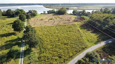 Overview of rural landscape with a large body of water