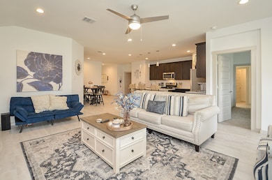 A spacious living room with abundant natural light