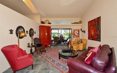Living room with slider to lanai