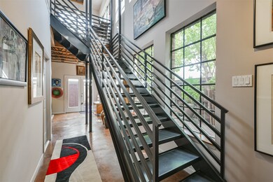 Ascend to Modern Luxury: This sleek metal staircas