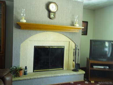 Living Room Stucco fireplace