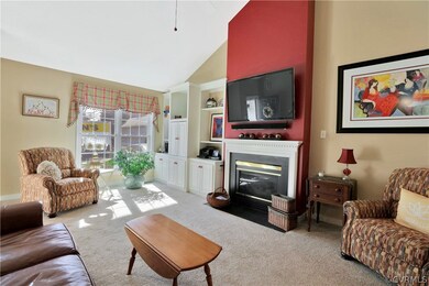 Living Room with built-ins and gas fireplace