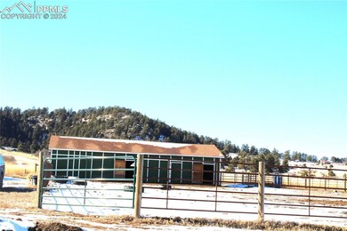 Front angle of horse stables.