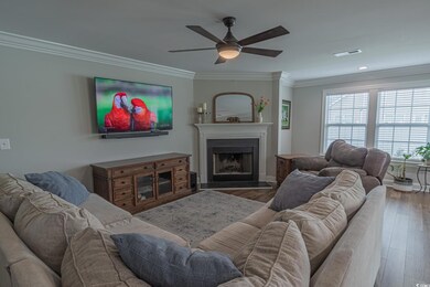 Living room featuring hardwood / wood-style floors