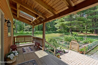Back porch toward gated garden