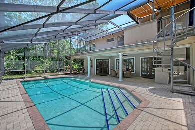 Spacious paver pool area