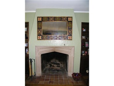 Living Room Unique fireplace in living room