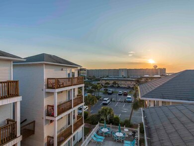 Sunset overlooking the heated community pool
