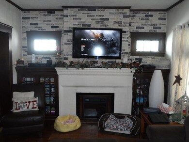 Living room fireplace