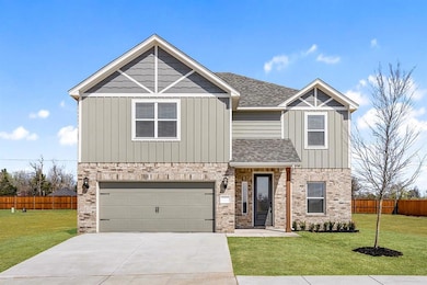 The impressive and inviting Perry Plan offers 5 bedrooms and 3 bathrooms! Home spans two stories of thoughtfully designed living space. Example of The Perry built at 11904 SW 30th Street. Estimated completed construction is September 2025.