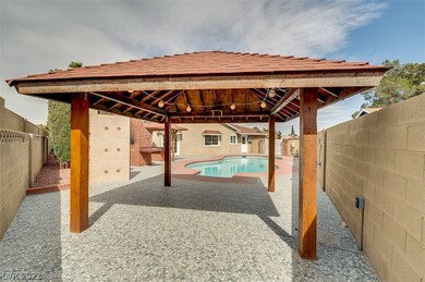 Pool party cabana with overhead lights