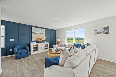 Living room featuring light hardwood / wood-style