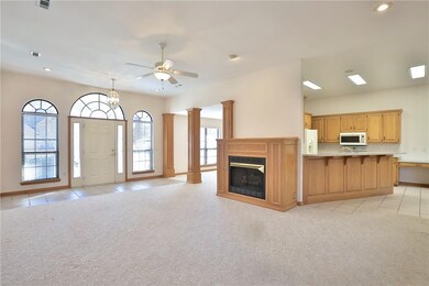 Living room - looking into the kitchen and formal