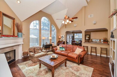 Open floor plan allows the living area to be visually accessible from the kitchen and breakfast area.