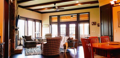 Large windows and french doors for maximum views