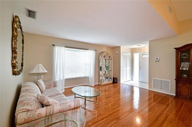 Front Entrance and living room with the warmth of 
