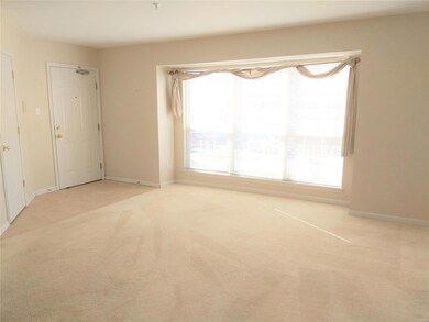 Picture window in living room lets in natural ligh