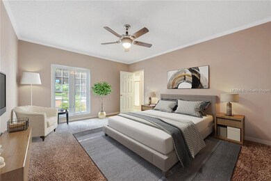 Virtually staged.  Escape to the master retreat of