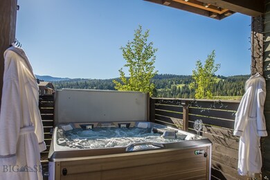Hot tub on covered patio