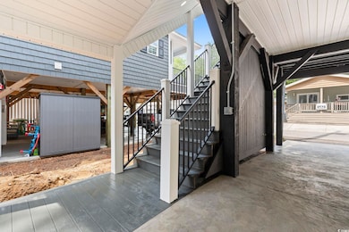 View of patio / terrace featuring stairs