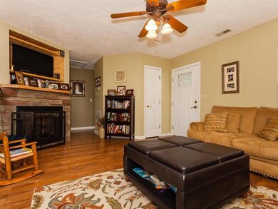 Living room with natural gas fireplace