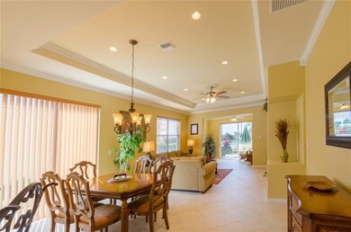 Dining area opens to the kitchen and great room.