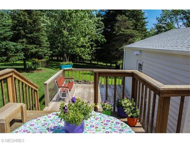 Large deck off the family room that overlooks the 