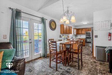 Tile flooring in kitchen