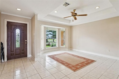 Front entrance and dining room
