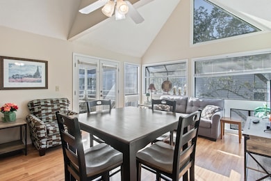Dining area featuring light hardwood / wood-style 