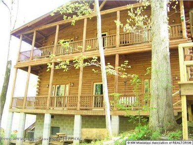 Log Home on Lake