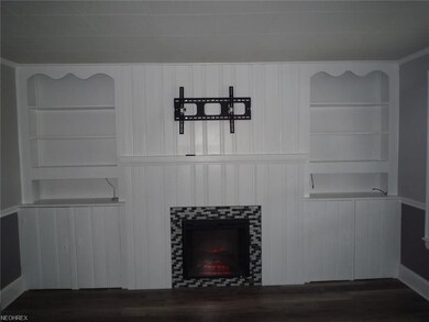 Built-in cabinets and shelves. Ready to hang your 