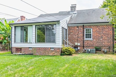 REAR ELEVATION, BRICK EXTERIOR, SUN PORCH