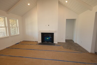 Great room with fireplace - still under constructi