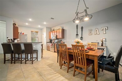 Open kitchen overlooking dining room