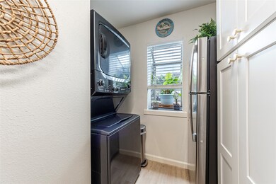 A convenient stackable washer and dryer adds funct