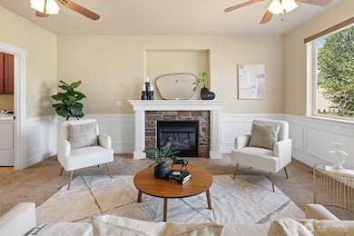 Dual fans in the living, plus cozy gas fireplace!