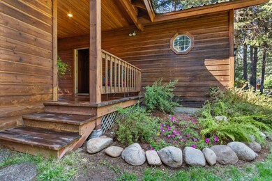 Steps to covered deck outside front door